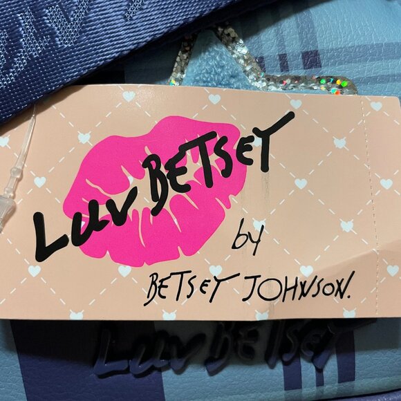 Betsey Johnson Blue Plaid Bag NWT - Picture 6 of 9